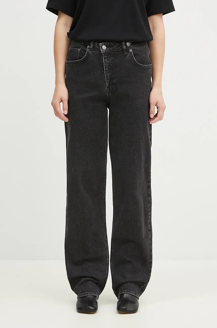 KSUBI jeansy Relax Jean Noir czarny WPF24DJ034