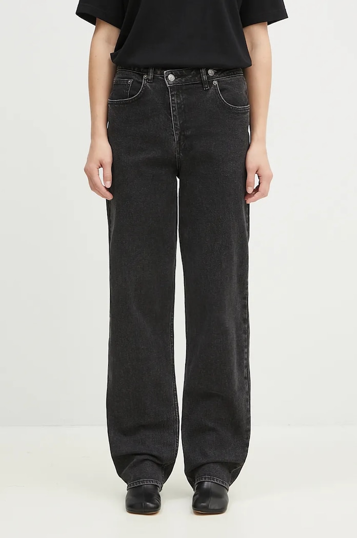 KSUBI jeansy Relax Jean Noir czarny WPF24DJ034