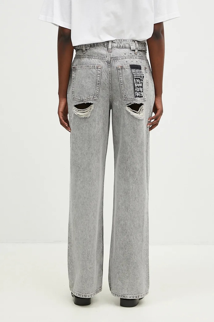 Clothing KSUBI jeans Low Rider Dime Krystal Trashed WFA24DJ008 gray