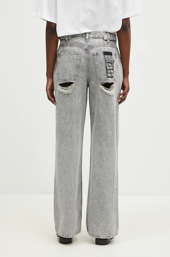 Clothing KSUBI jeans Low Rider Dime Krystal Trashed WFA24DJ008 gray