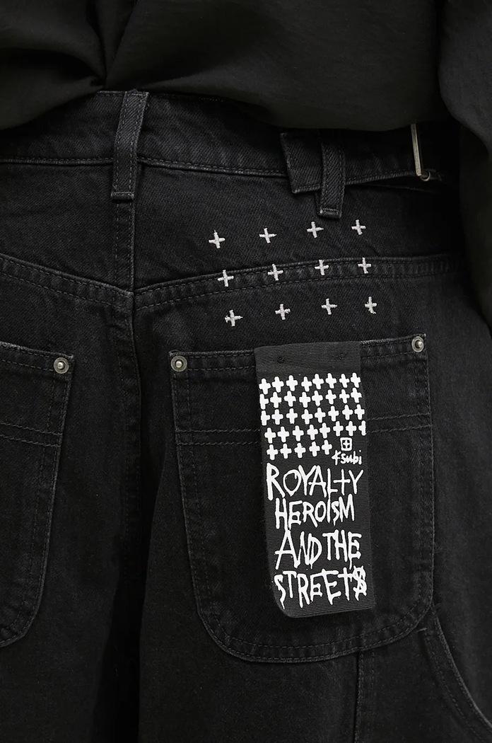 KSUBI jeansy Low Rider Carpenter czarny WFA24DJ010