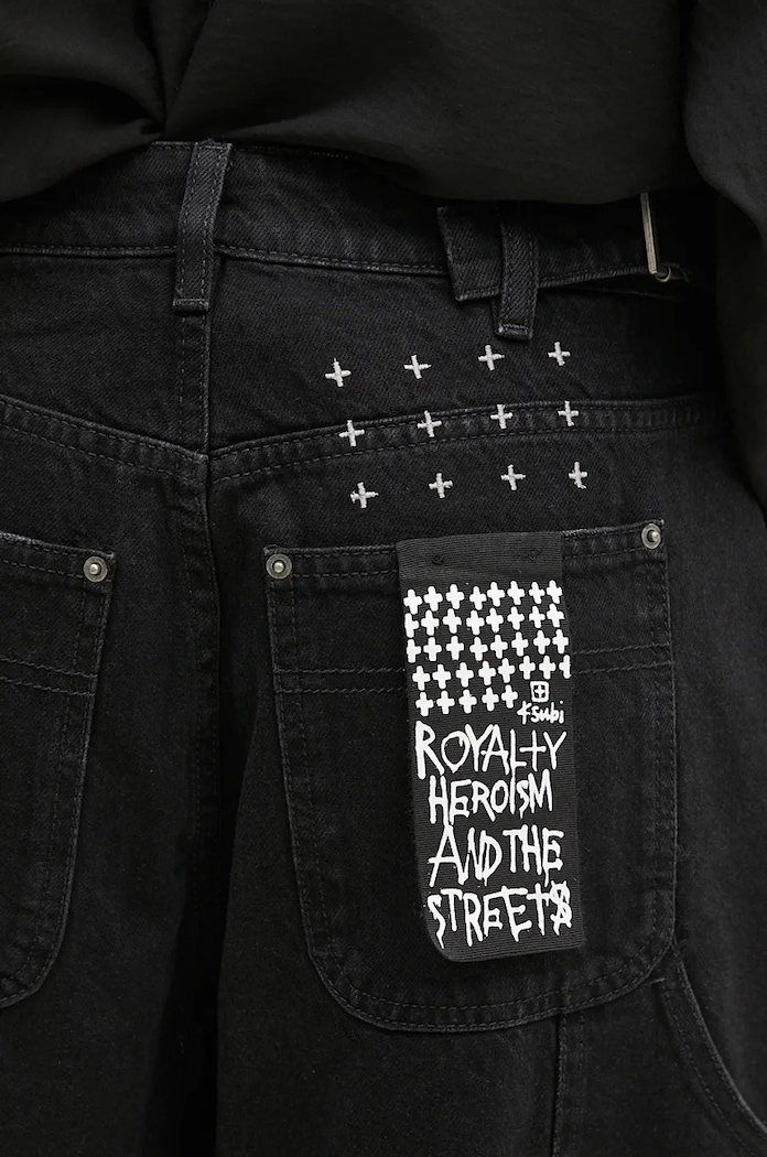 KSUBI jeansy Low Rider Carpenter czarny WFA24DJ010