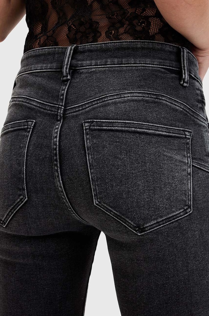 Bavlněné džíny AllSaints MILLER PUSHUP JEAN černá W052EB