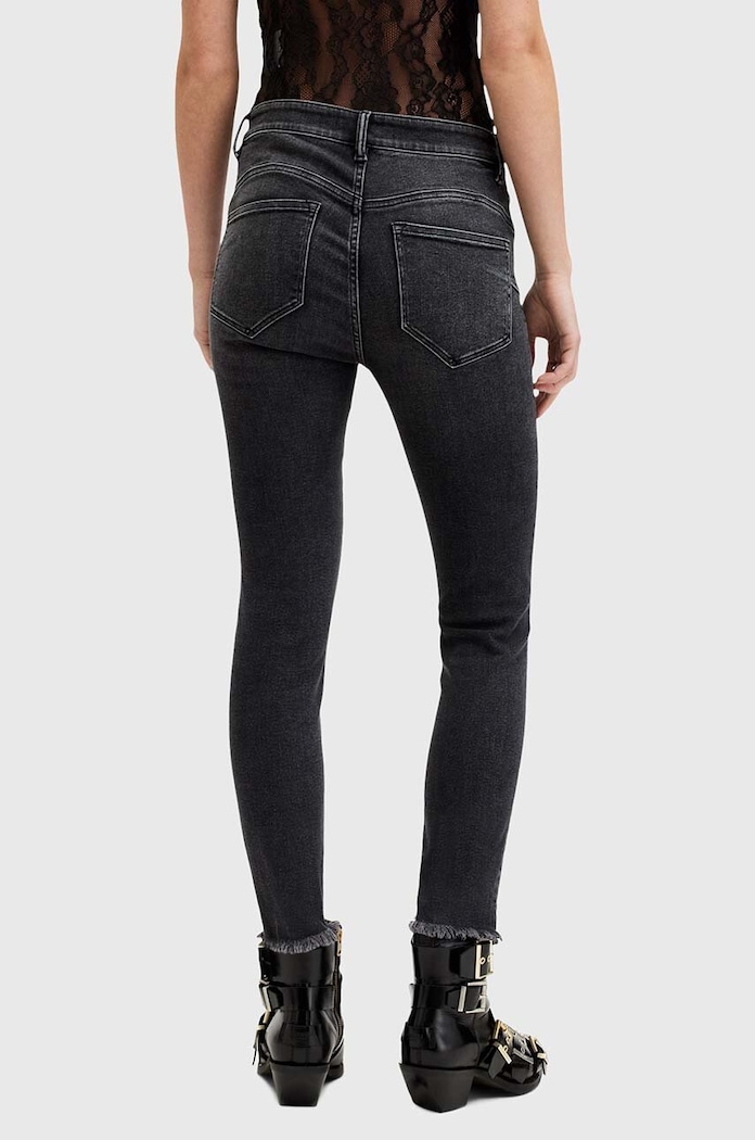 Bavlněné džíny AllSaints MILLER PUSHUP JEAN W052EB černá