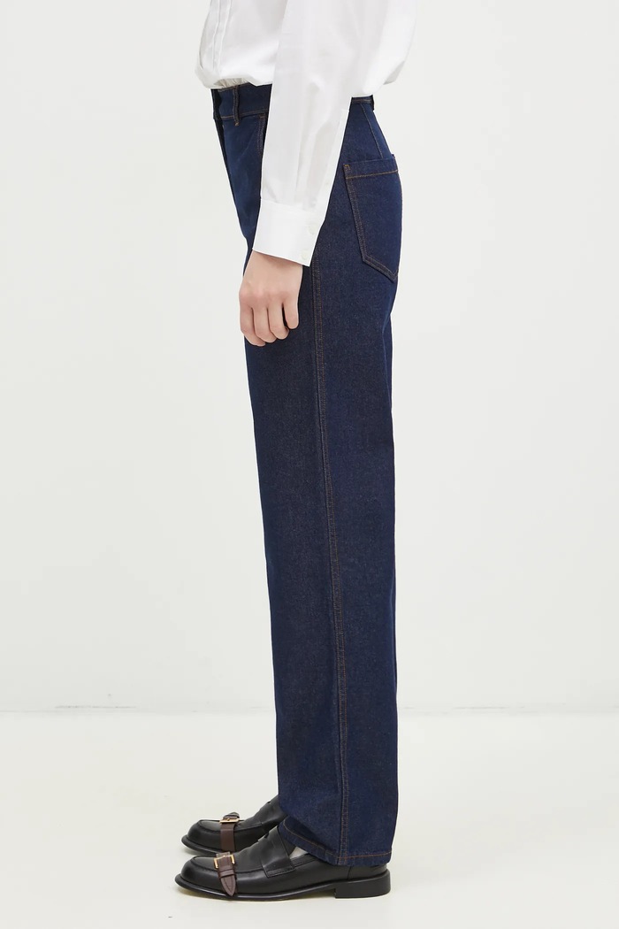 Maison Kitsuné jeans Straight Denim NW01113WW0081 navy AW24
