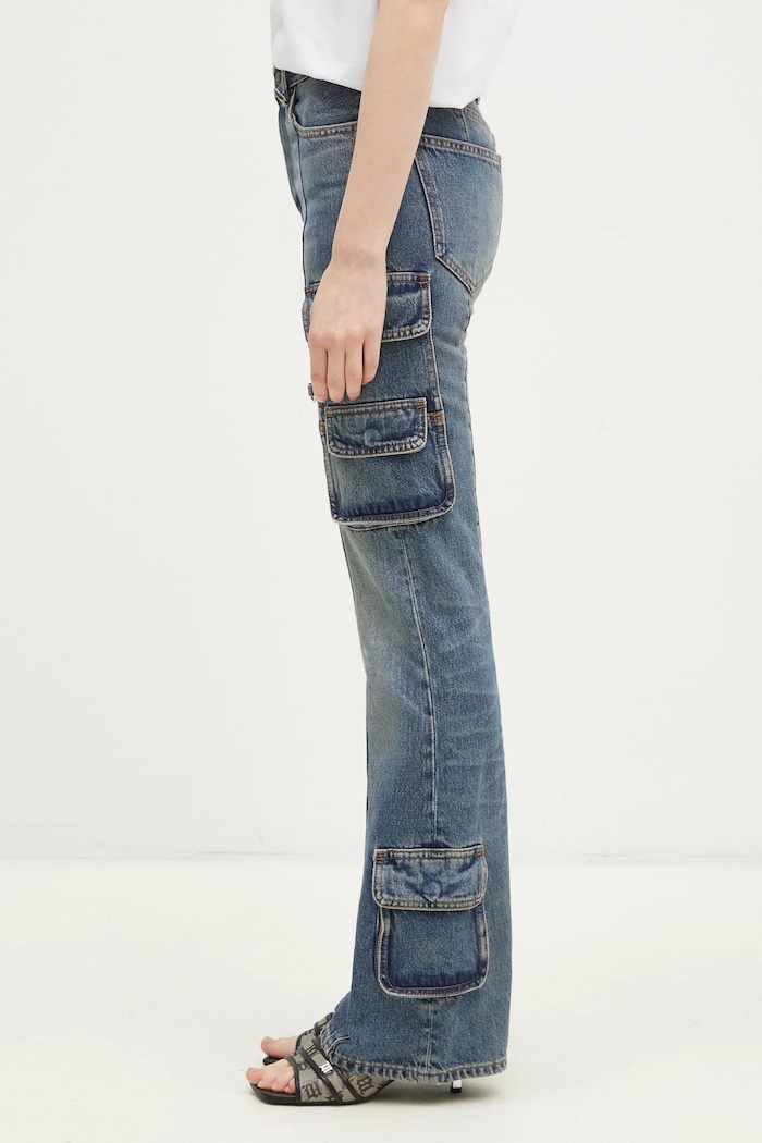 Fiorucci jeansi Multipocket Flared Jeans U01FMDJE083DN01DN02 bleumarin AW24