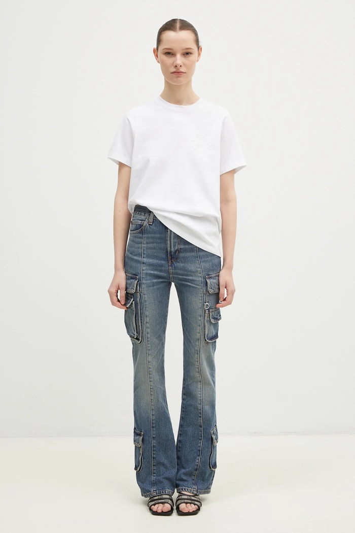 Fiorucci jeansi Multipocket Flared Jeans U01FMDJE083DN01DN02 bleumarin