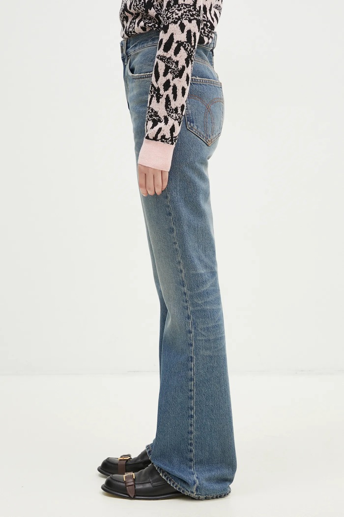 Fiorucci jeans Flared Low Rise Jeans U01FPDJE083DN01DN02 navy AW24
