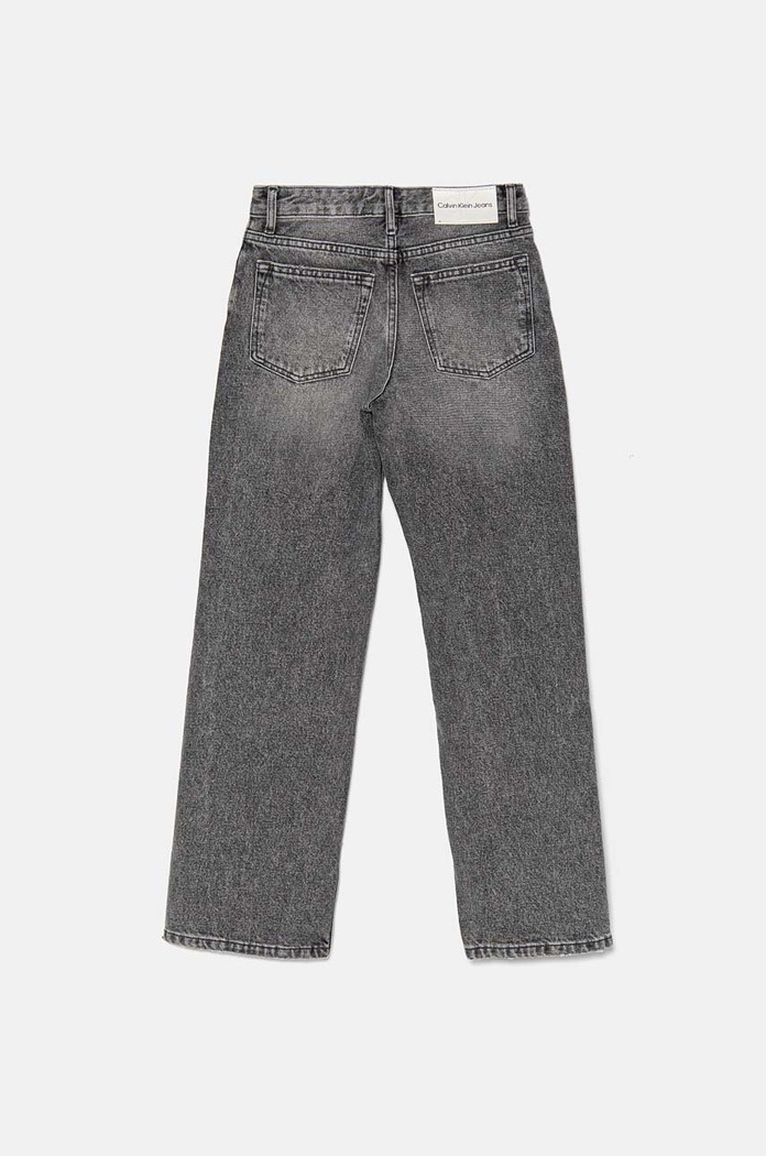 Dječje traperice Calvin Klein Jeans HR WIDE LEG WSH IG0IG02600.9BYH. siva AW24
