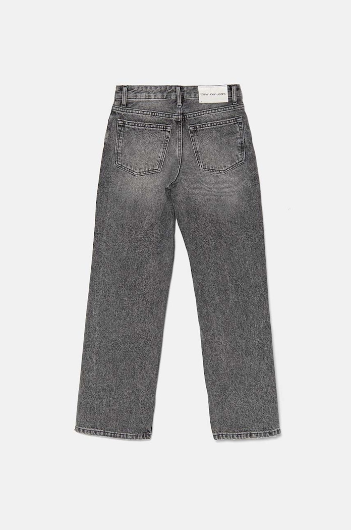 Dječje traperice Calvin Klein Jeans HR WIDE LEG WSH IG0IG02600.9BYH. siva AW24