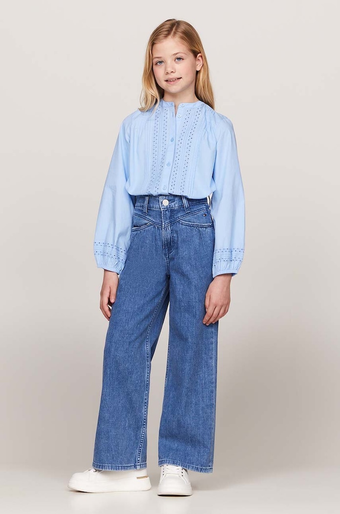 Παιδικά τζιν Tommy Hilfiger MABEL FRONT YOKE DENIM Planet friendly μπλε KG0KG08019.9BYH.110.122