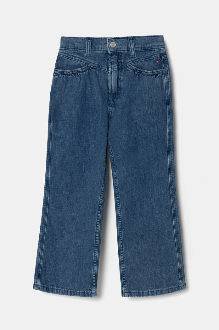 Παιδικά τζιν Tommy Hilfiger MABEL FRONT YOKE DENIM KG0KG08019.9BYH.110.122 μπλε AW24
