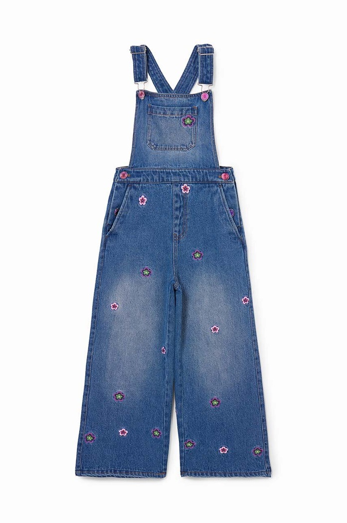 Dječje traper tregerice Desigual 24WGDD04 plava AW24