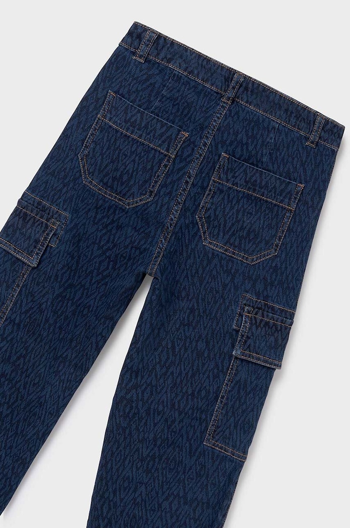 Mayoral jeansy dziecięce jeans cargo 7545.8C.Junior.9BYH niebieski AW24