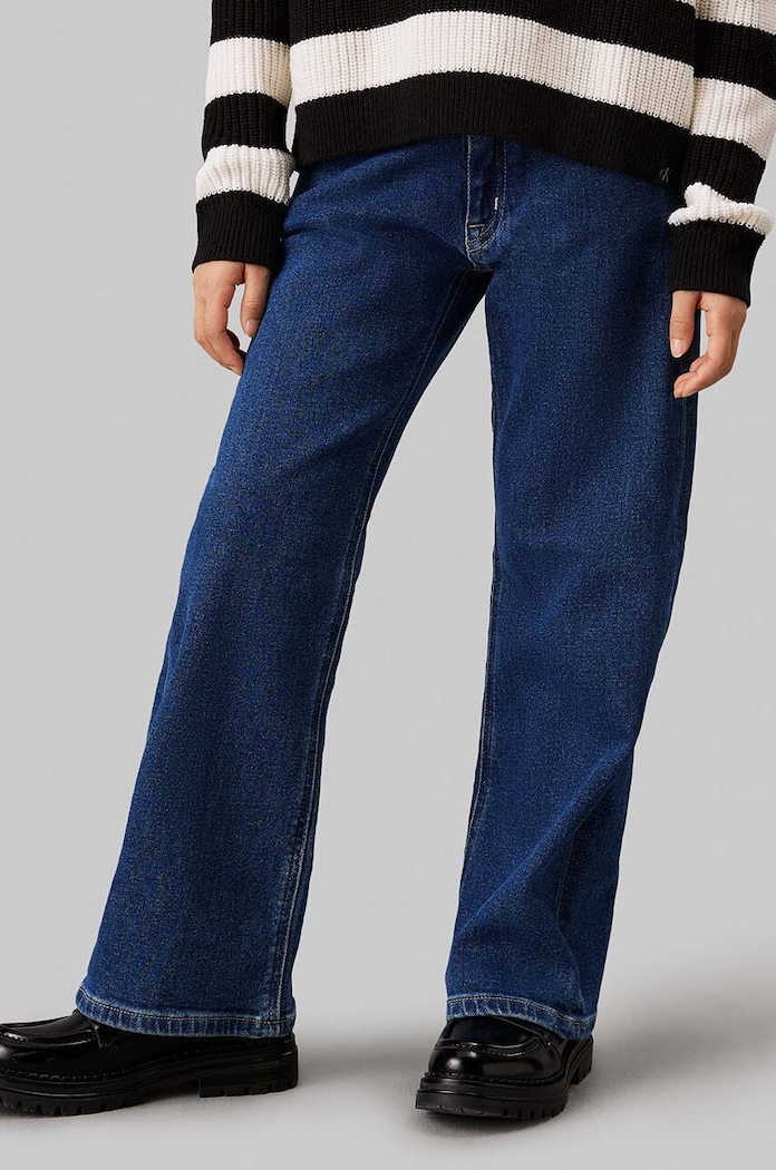 Dětské rifle Calvin Klein Jeans BOOTCUT AUTH CITY Planet friendly modrá IG0IG02603.9BYH.