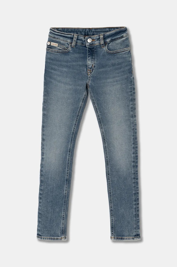 Calvin Klein Jeans jeansy dziecięce MR SKINNY MID Planet friendly niebieski IG0IG02605.9BYH.