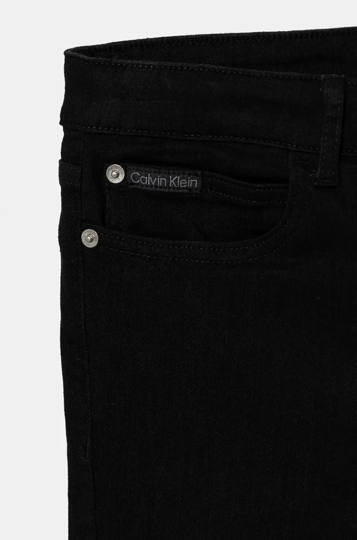 Dječje traperice Calvin Klein Jeans MR FLARE ESS crna IG0IG02610.9BYH.