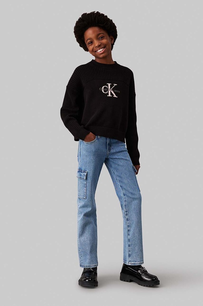 Dječje traperice Calvin Klein Jeans MR STRAIGHT bez uzorka plava IG0IG02698.9BYH.