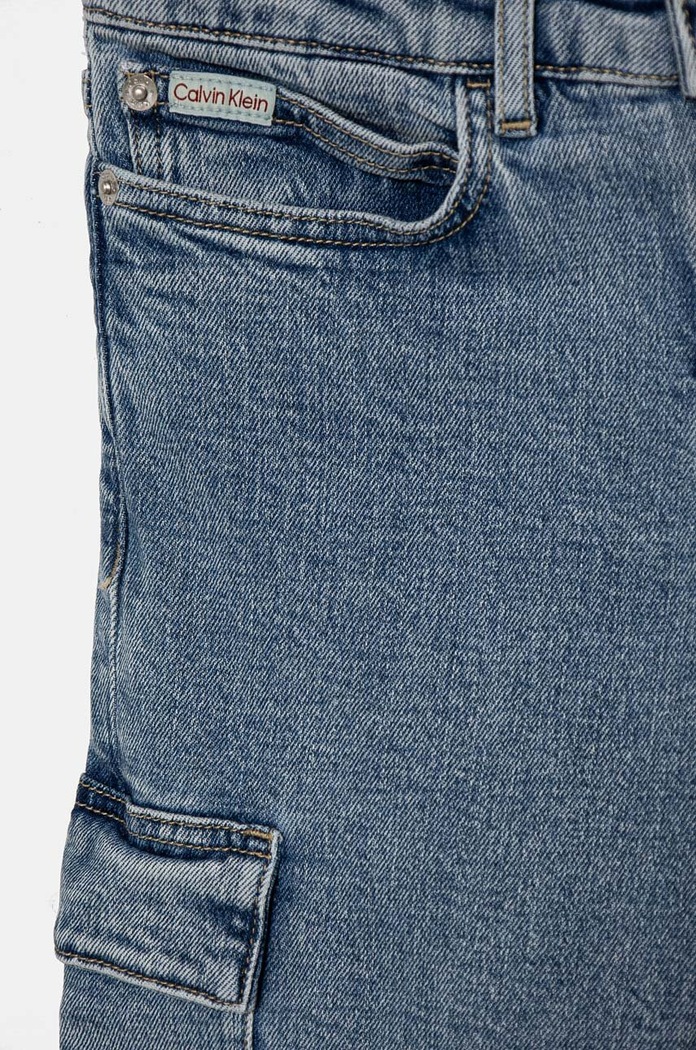Dječje traperice Calvin Klein Jeans MR STRAIGHT plava IG0IG02698.9BYH.