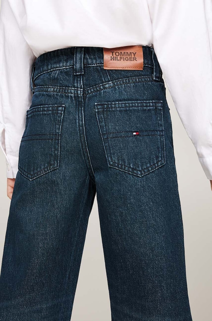 Detské rifle Tommy Hilfiger GIRLFRIEND tmavomodrá KG0KG08148.9BYH.