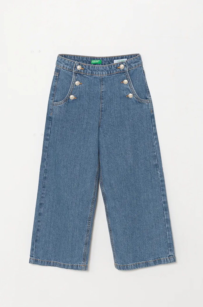 Детски дънки United Colors of Benetton с регилация син 4DW2CE03L.G.Seasonal