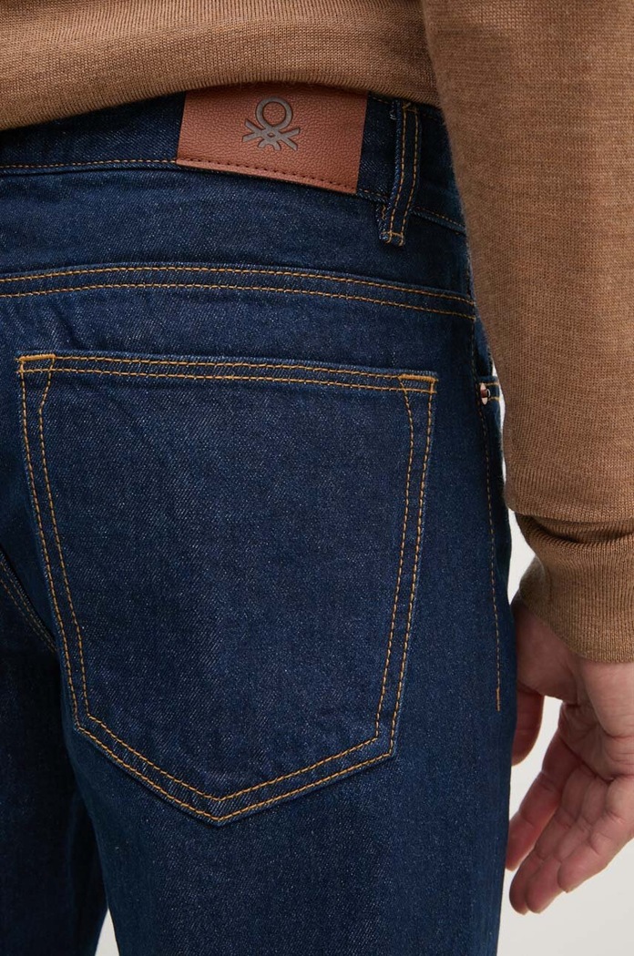 United Colors of Benetton jeansy straight męskie granatowy 4IPC57B88