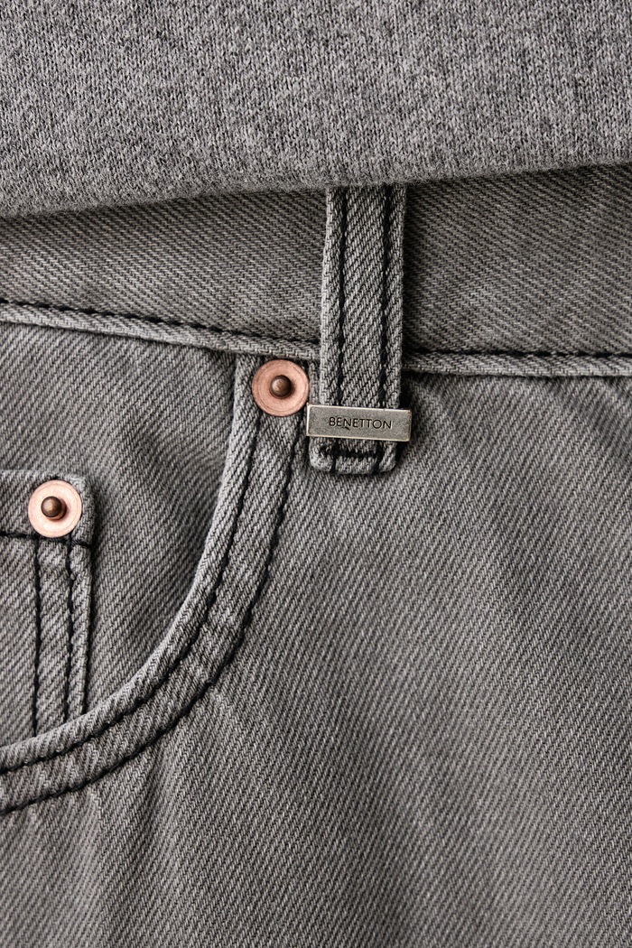 Дънки straight мъжки United Colors of Benetton 4IPC57B88 сив