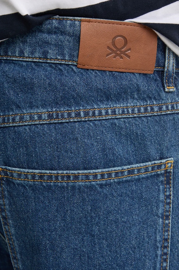 United Colors of Benetton jeansy straight męskie granatowy 4VKEUE01D