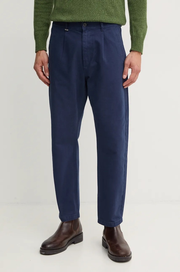 United Colors of Benetton pantaloni de bumbac chinos bleumarin 43OZUE01M
