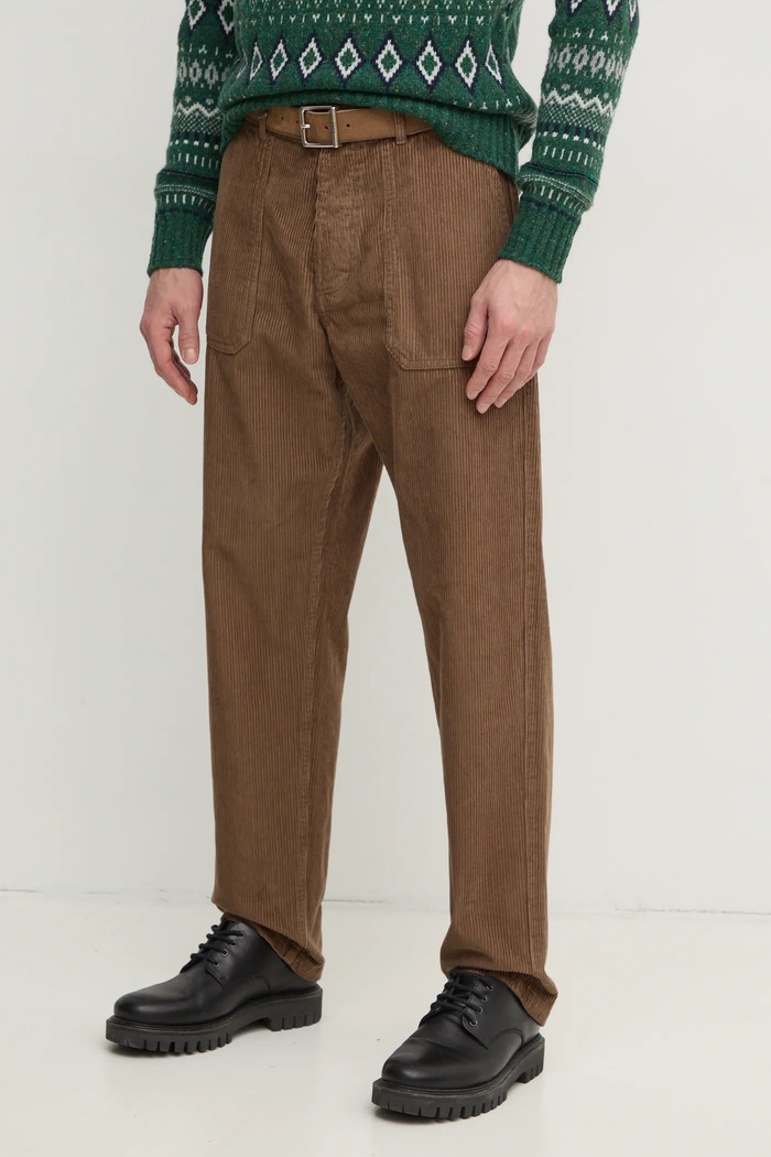 United Colors of Benetton spodnie bawełna brązowy 4FYHUF03S