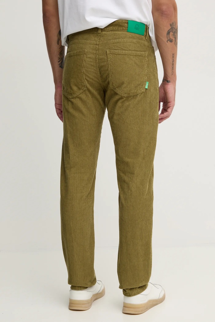 Oblečení Manšestrové kalhoty United Colors of Benetton 4FYHU7B88 zelená