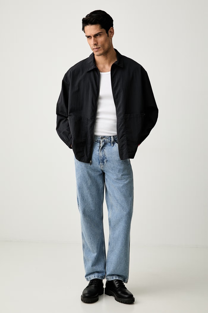 Levi's straight kavbojke moške 568 LOOSE STRT CARPENTER x WORKWEAR 55849 modra SS25