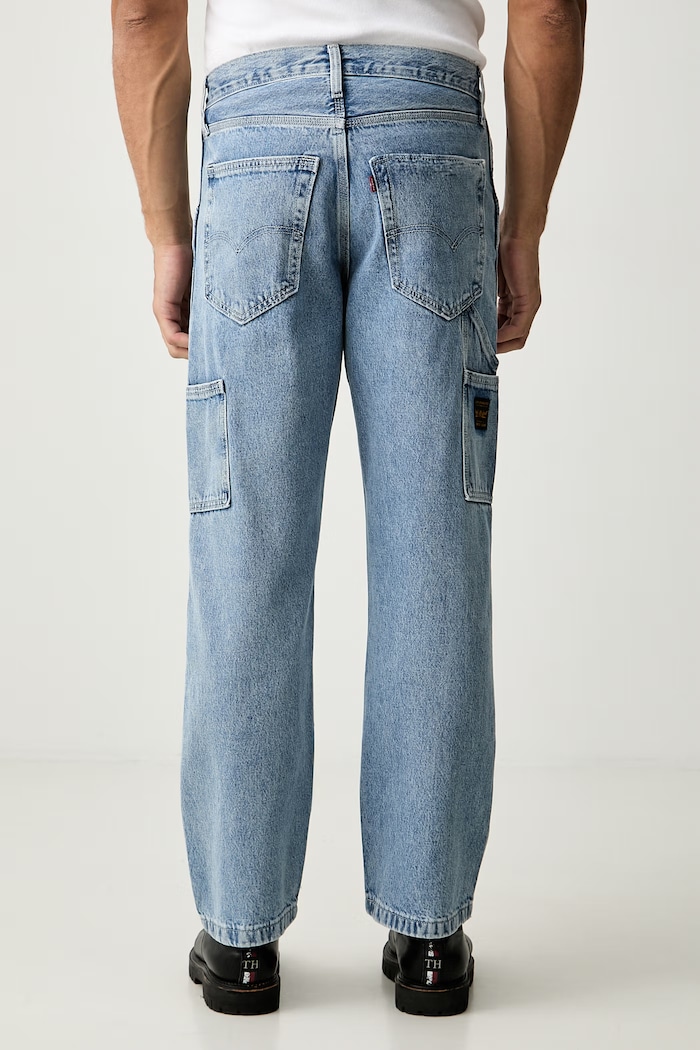 Oblačila Levi's straight kavbojke moške 568 LOOSE STRT CARPENTER x WORKWEAR 55849 modra