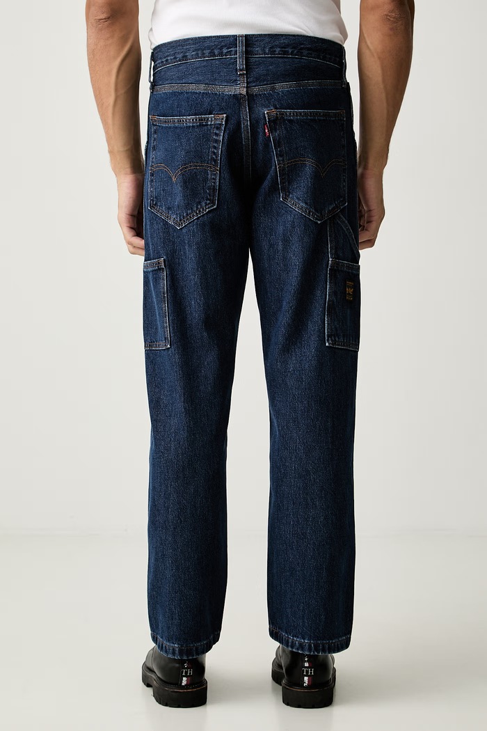 Oblačila Levi's straight kavbojke moške 568 LOOSE STRT CARPENTER x WORKWEAR 55849 modra