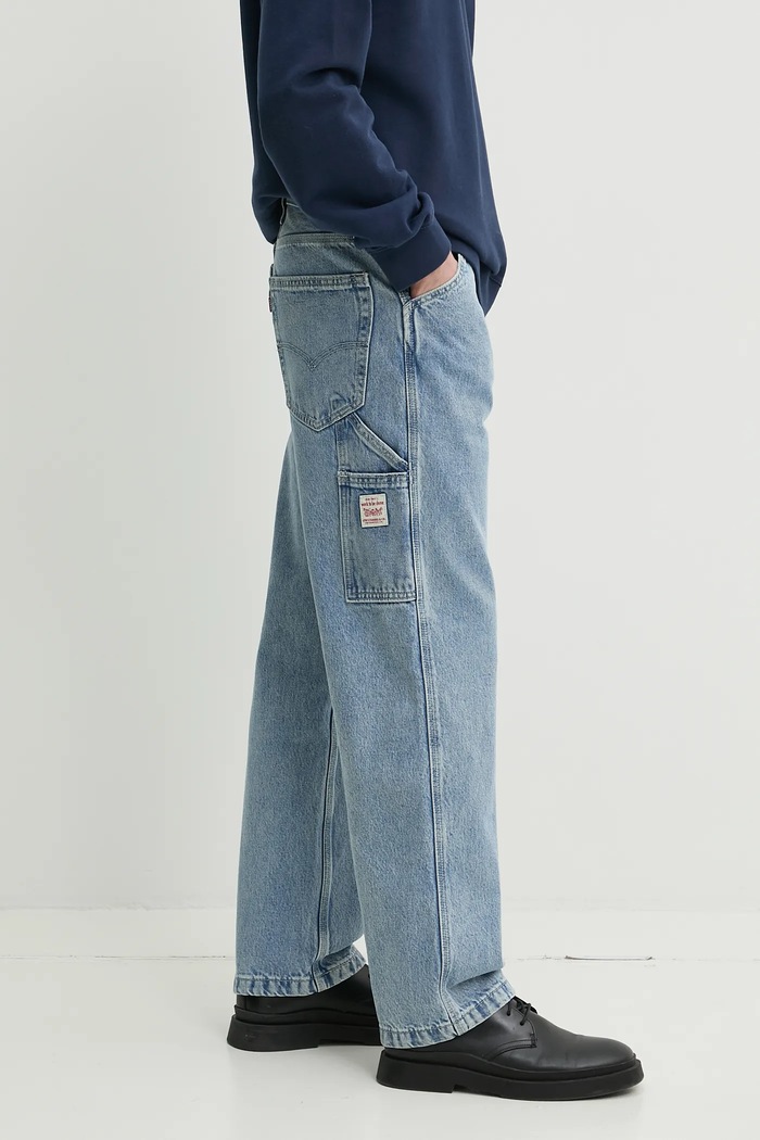 Levi's spodnie bawełniane niebieski 55849