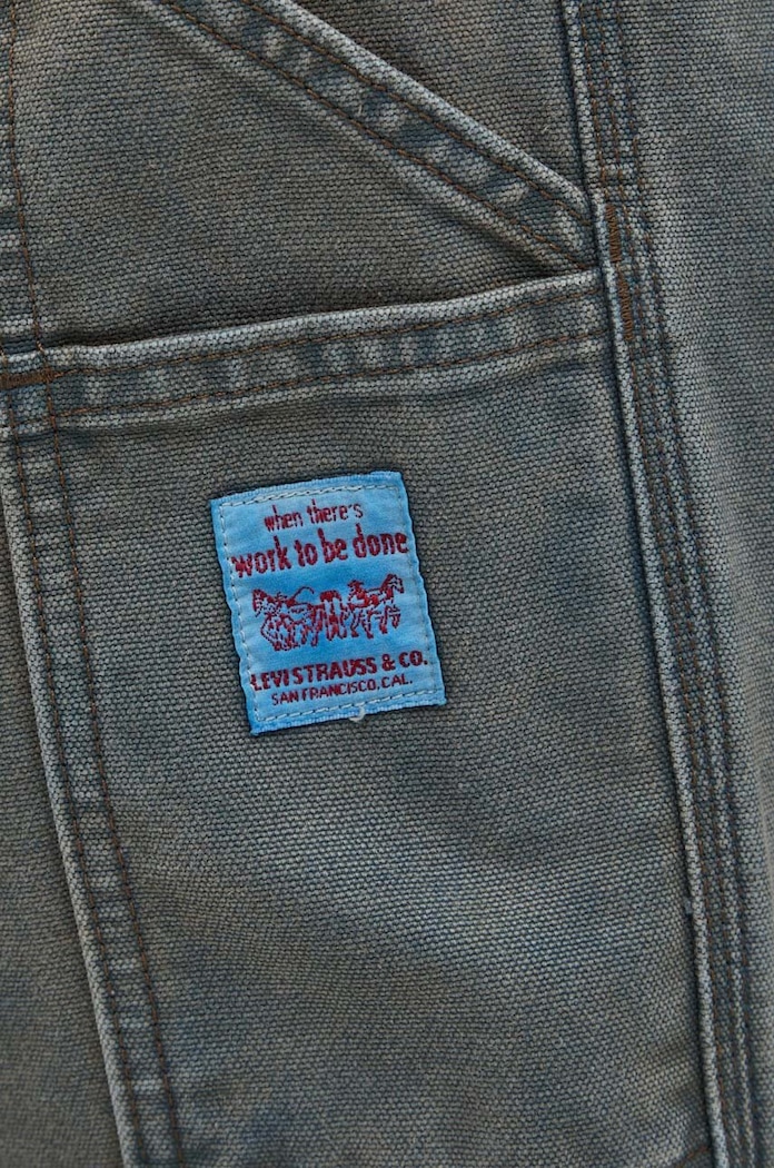 Bavlnené nohavice Levi's modrá 55849