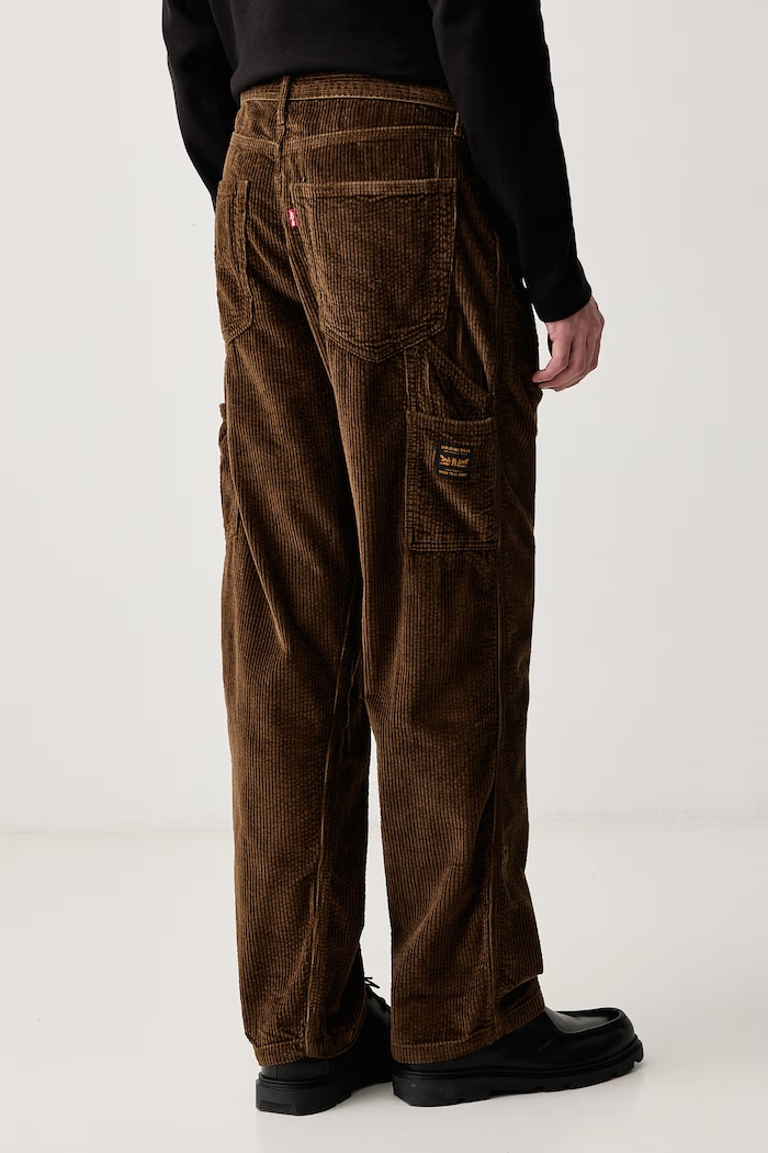 Odzież Levi's Jeansy straight męskie 568 LOOSE STRT CARPENTER x WORKWEAR 55849 brązowy