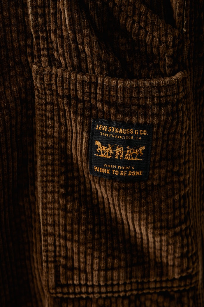 Jeansy straight męskie 568 LOOSE STRT CARPENTER x WORKWEAR Levi's 55849 brązowy