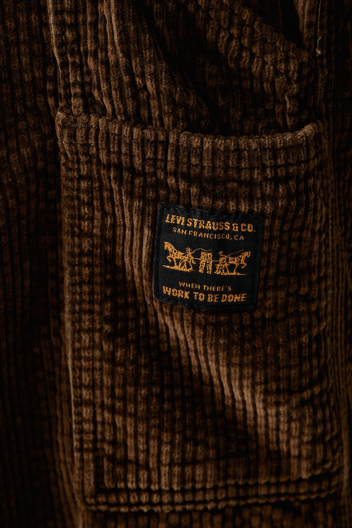 Jeansy straight męskie 568 LOOSE STRT CARPENTER x WORKWEAR Levi's 55849 brązowy