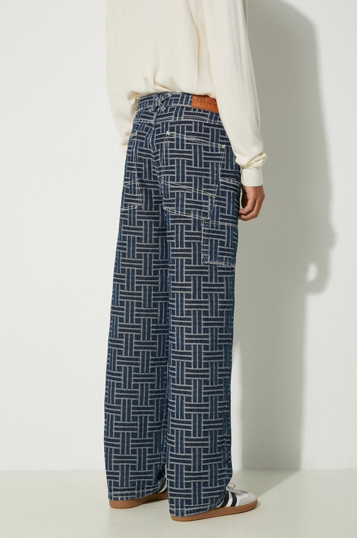 Ruházat Kenzo farmer Cargo Monkey Fit Jeans Weave FE65DP4086J2.DD kék