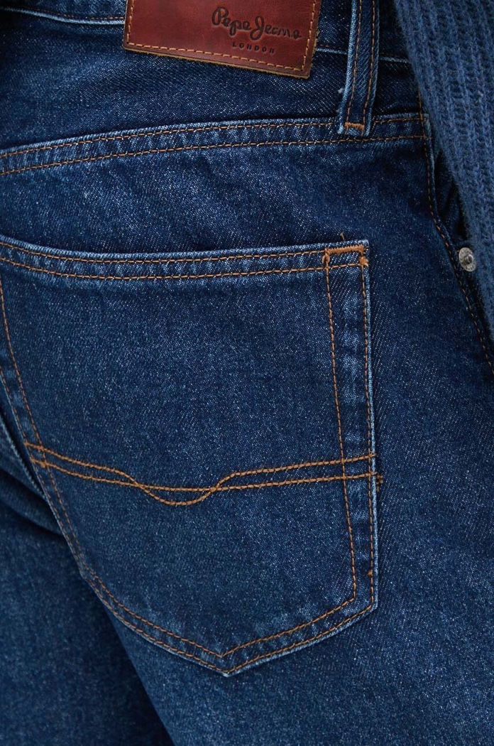 Pepe Jeans jeansy STRAIGHT JEANS granatowy PM207394CU5