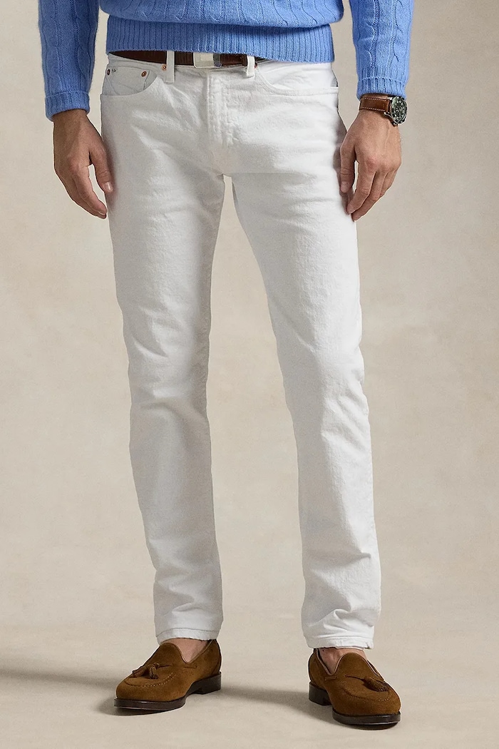 Polo Ralph Lauren blugi slim fit pentru bărbați 710956083 alb SS26