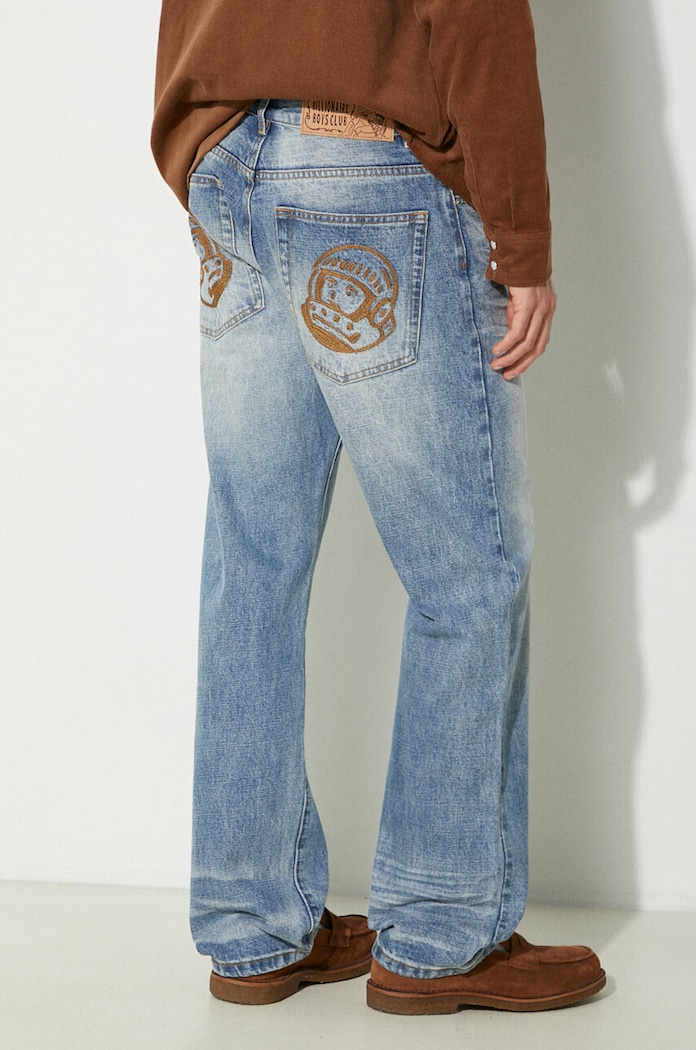 Ρούχα Τζιν παντελόνι Billionaire Boys Club Astro Selvedge Denim Pants B24216 σκούρο μπλε