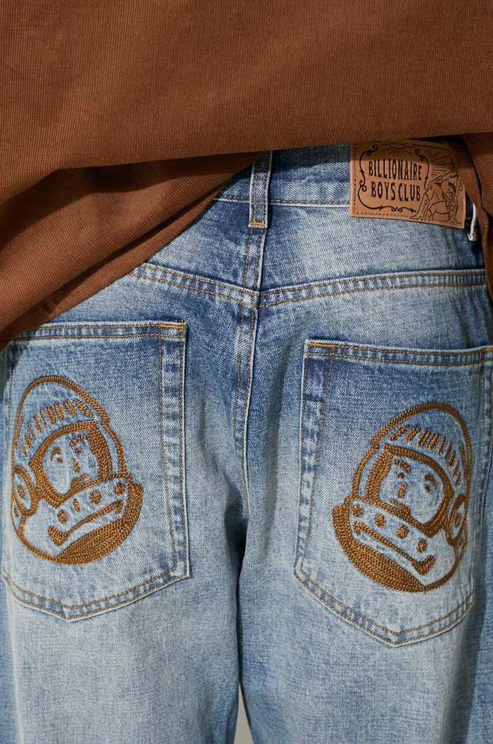 Τζιν παντελόνι Billionaire Boys Club Astro Selvedge Denim Pants B24216 σκούρο μπλε