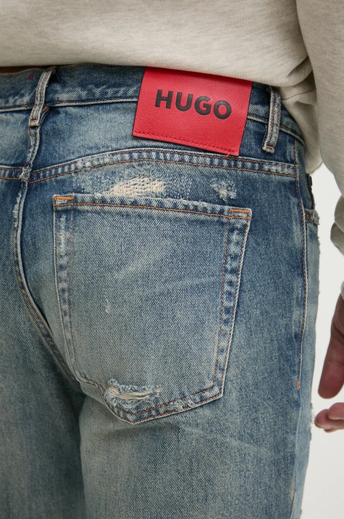 HUGO jeansy niebieski 50522156