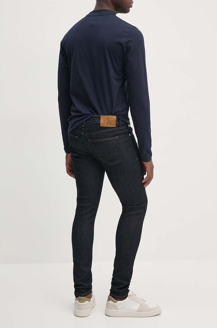 Oblečenie Rifle Calvin Klein Jeans J30J326078 tmavomodrá