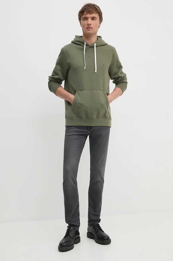 Τζιν παντελόνι Tommy Hilfiger MW0MW37342 μαύρο AW24