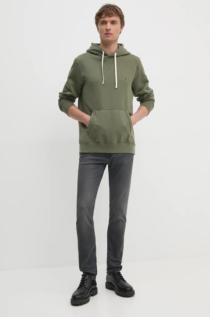Τζιν παντελόνι Tommy Hilfiger MW0MW37342 μαύρο AW24