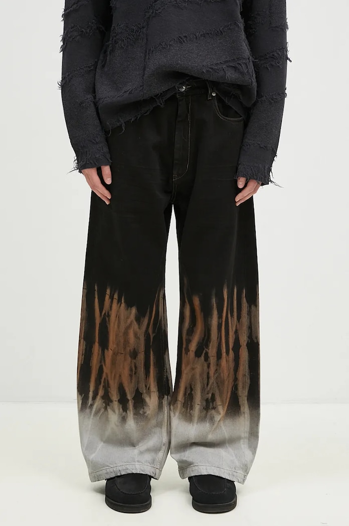 Τζιν παντελόνι Rick Owens Geth Jeans μαύρο DU02D2351.BSUN