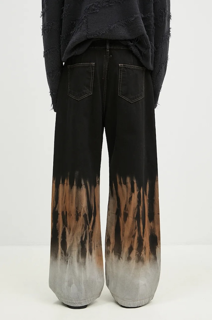 Ρούχα Τζιν παντελόνι Rick Owens Geth Jeans DU02D2351.BSUN μαύρο